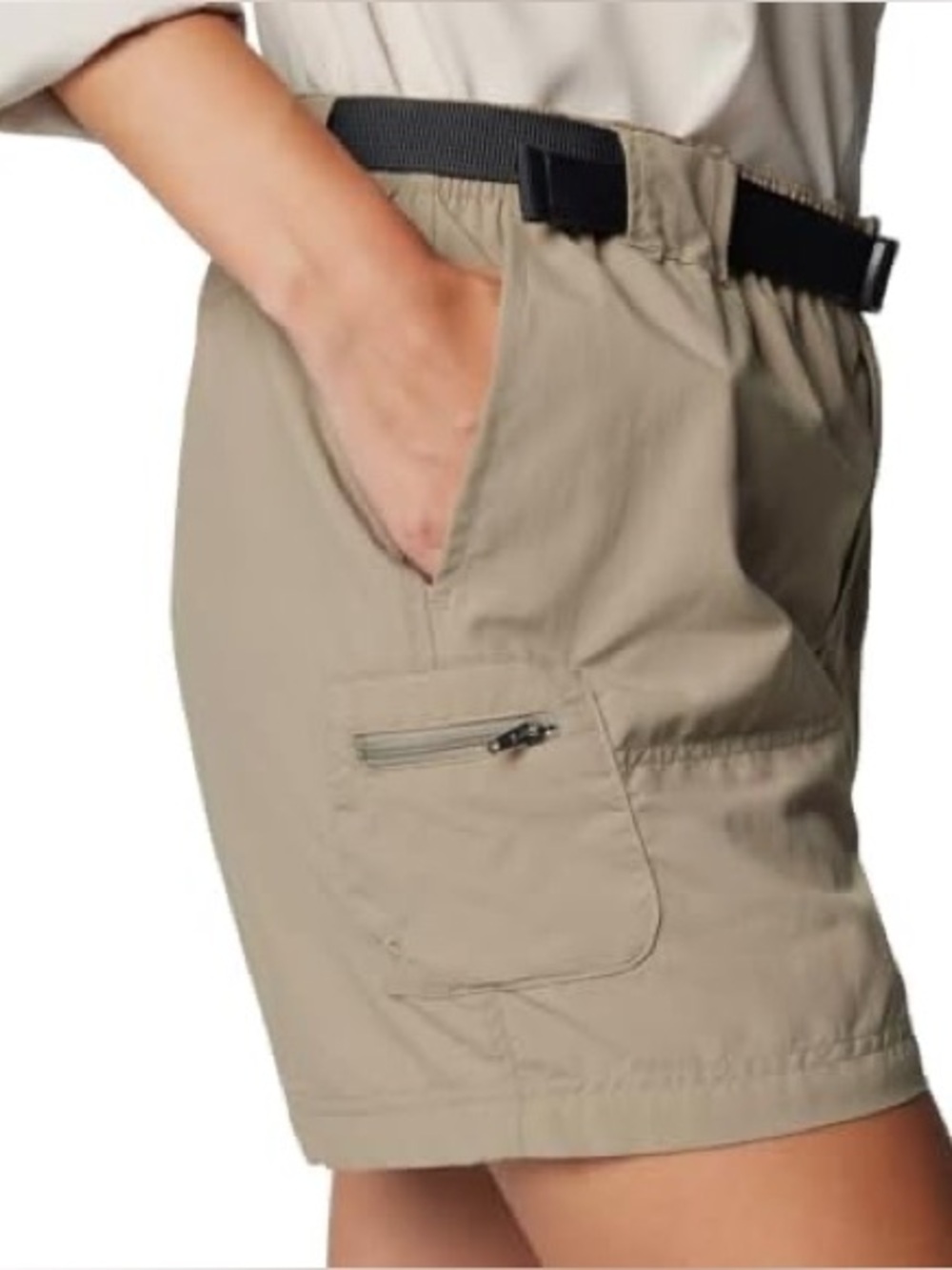 Columbia NWT Women’s Sandy River Cargo Short with Zip Pocket Tusk colour Size 1X